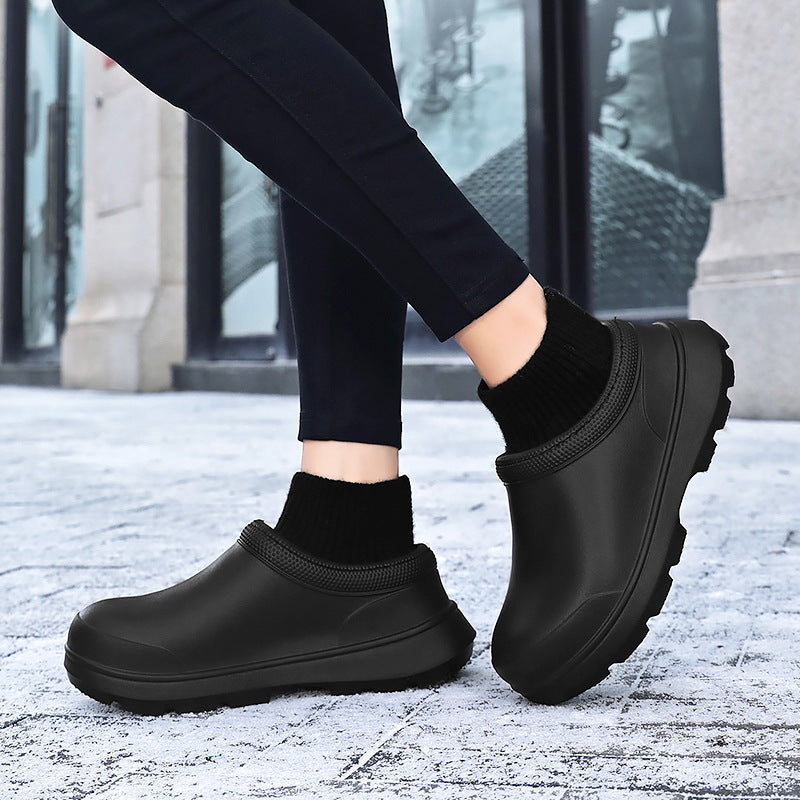 Men&#39;s And Women&#39;s Home Shoes With Thick Bottom Fashion Casual Non-slip Waterproof Chef Shoes