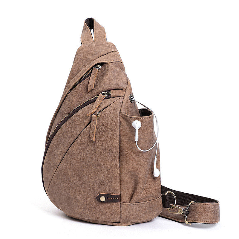 Men&#39;s Chest Bag Casual Fashion One-shoulder Men&#39;s Bag Riding Crossbody Large Capacity Retro