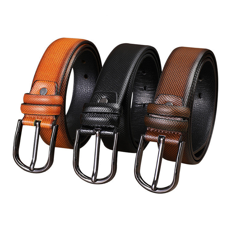 Men&#39;s PU Belt Alloy Pin Buckle Vintage