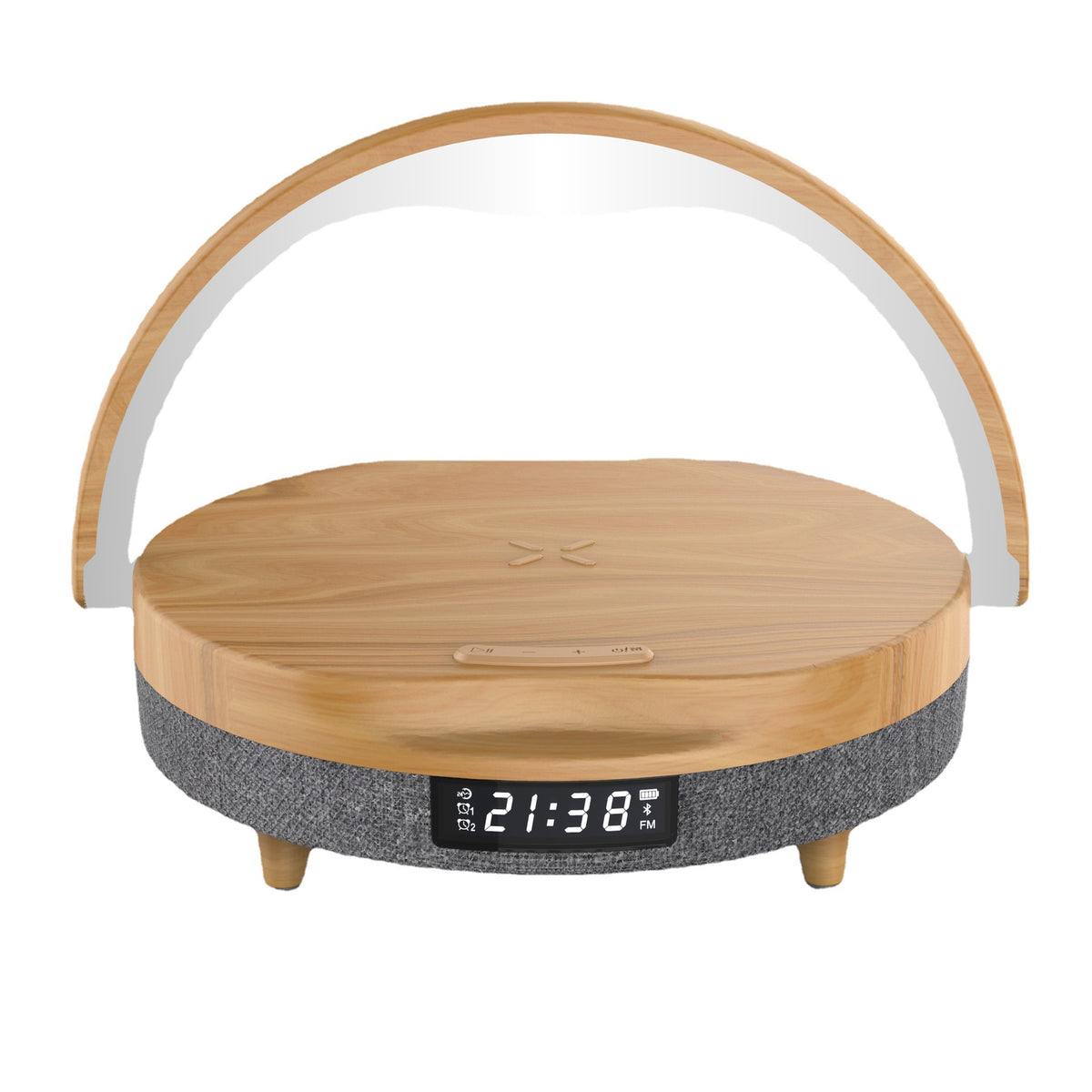 Bluetooth Speaker LED Wireless Charging Alarm Clock Multi-function