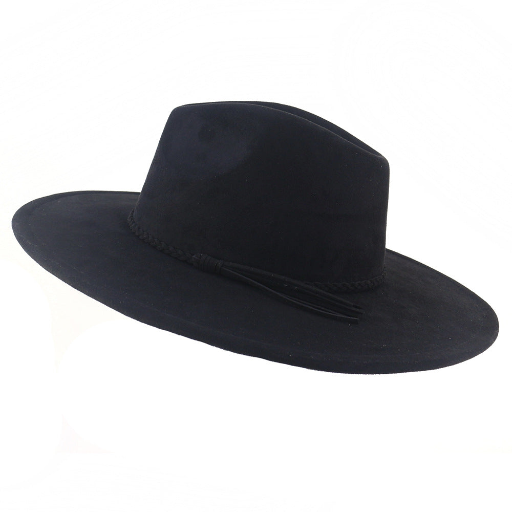 Men&#39;s Lady Couple Broad-brimmed Hat Flat Edge Gentlemen&#39;s Hat