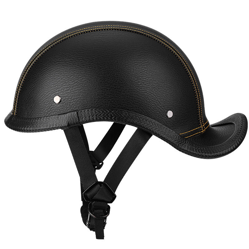 Standard PU Leather Retro Helmet