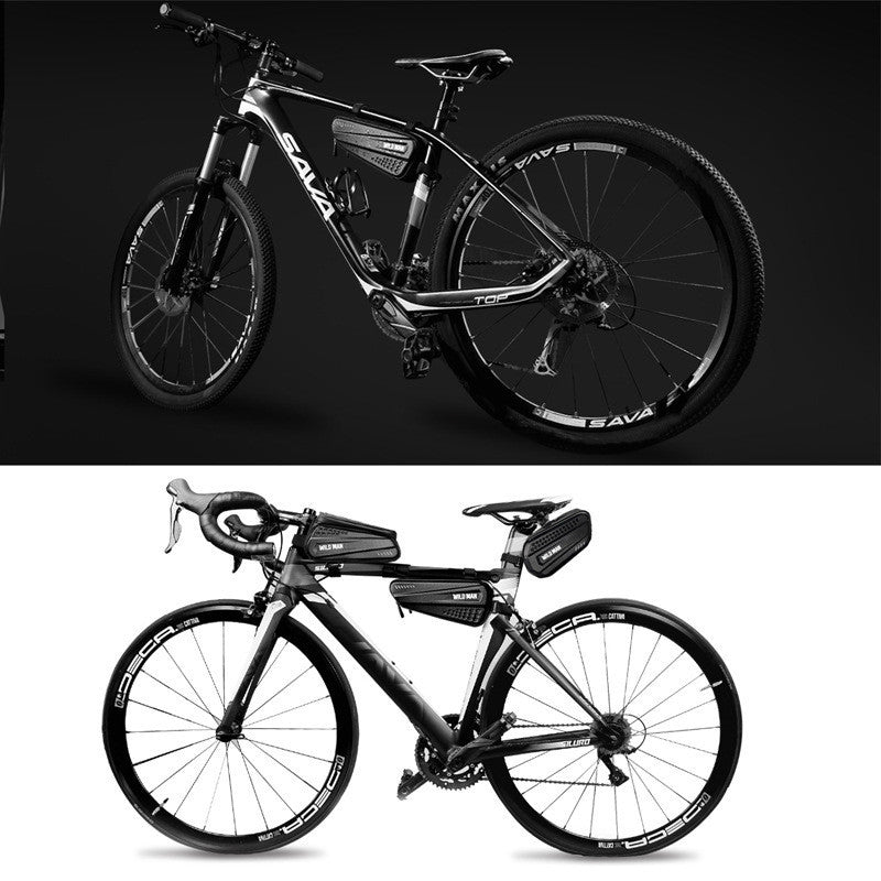 WILD MAN Bicycle Bag Hard Shell Triangle Bag Mountain Bike Front Beam Bag Road Bike Pack Cycling Fixture Cross Border