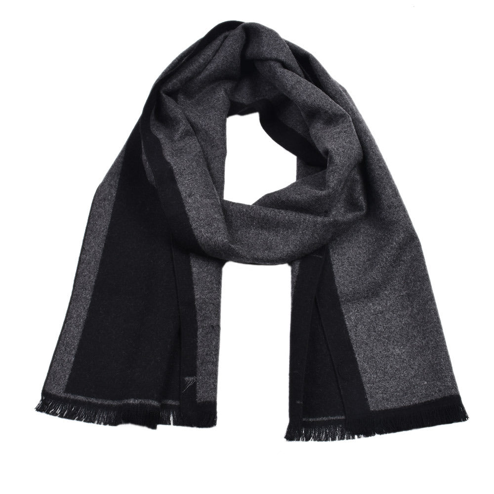 Fashionable Men&#39;s Cashmere Warm Contrast Scarf