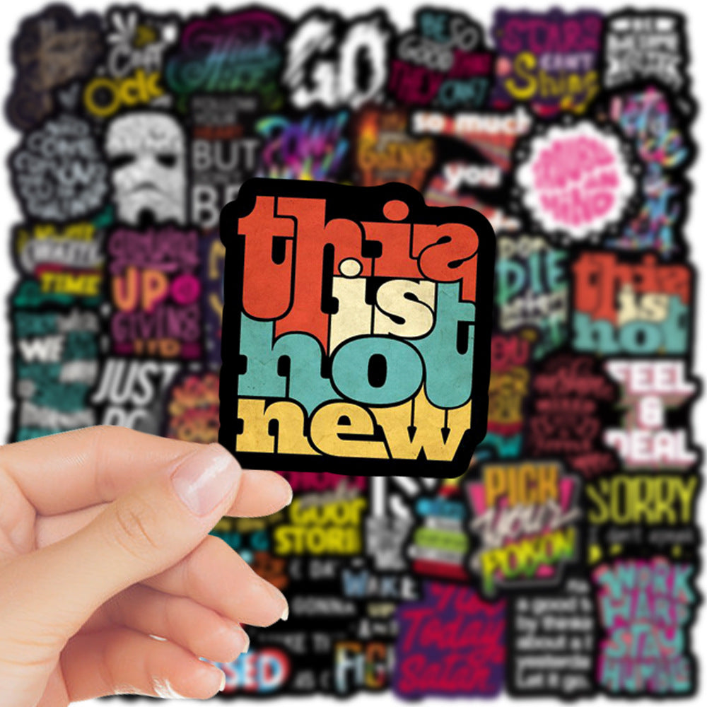 New Inspirational Graffiti Text Sticker