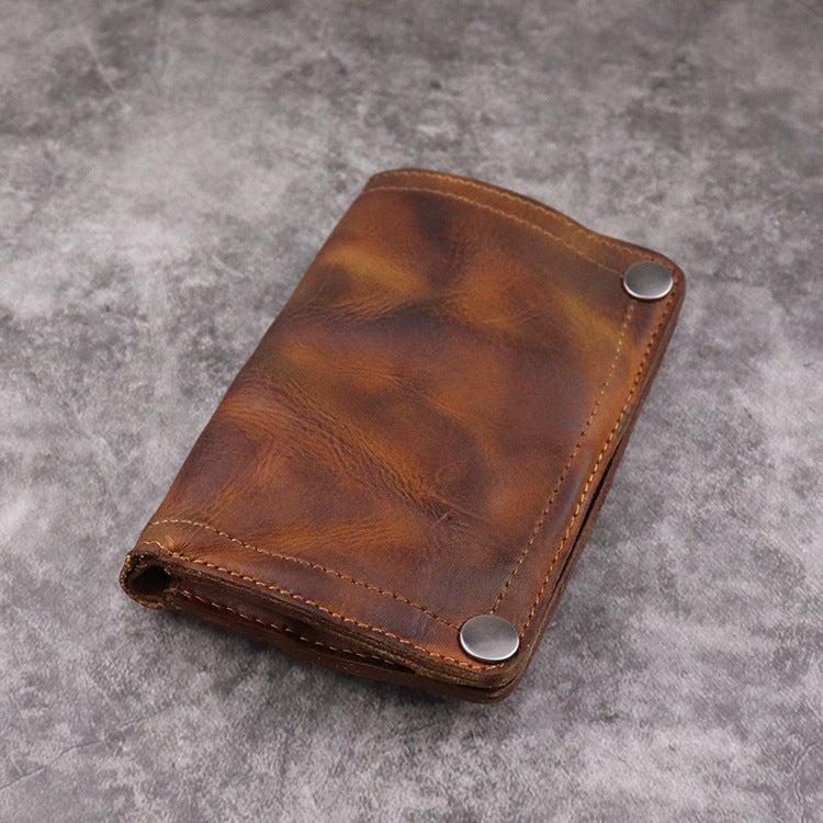 Men&#39;s Handmade Vertical Wallet With Multiple Card Slots