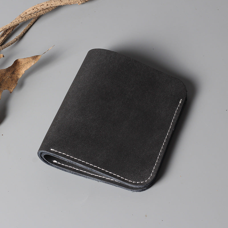 Men&#39;s And Women&#39;s Simple Hard Leather Wallet