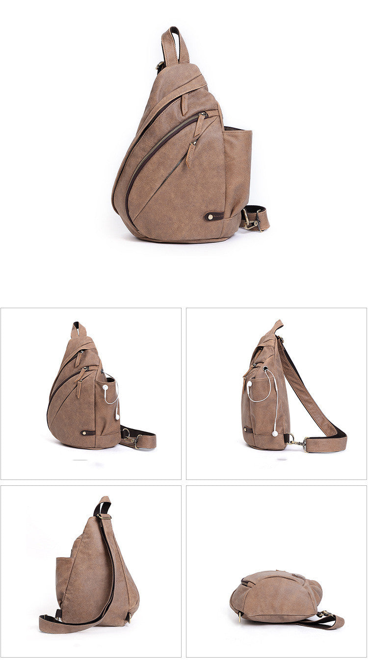 Men&#39;s Chest Bag Casual Fashion One-shoulder Men&#39;s Bag Riding Crossbody Large Capacity Retro
