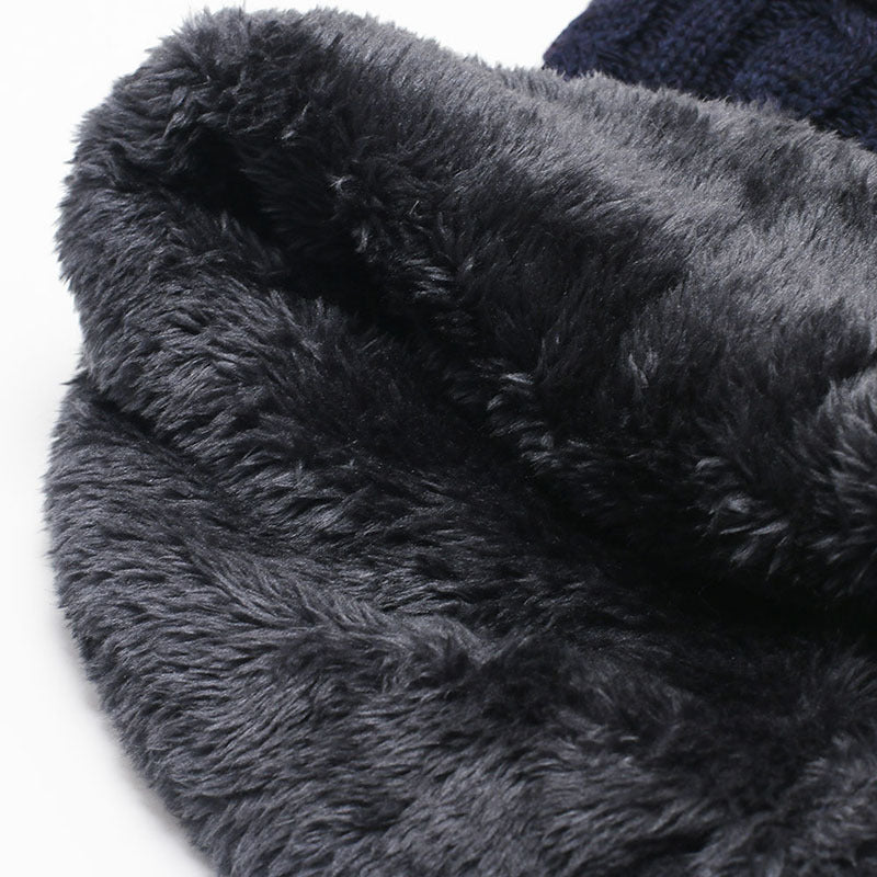 Men&#39;s Fashion Knitted Padded Warm Scarf