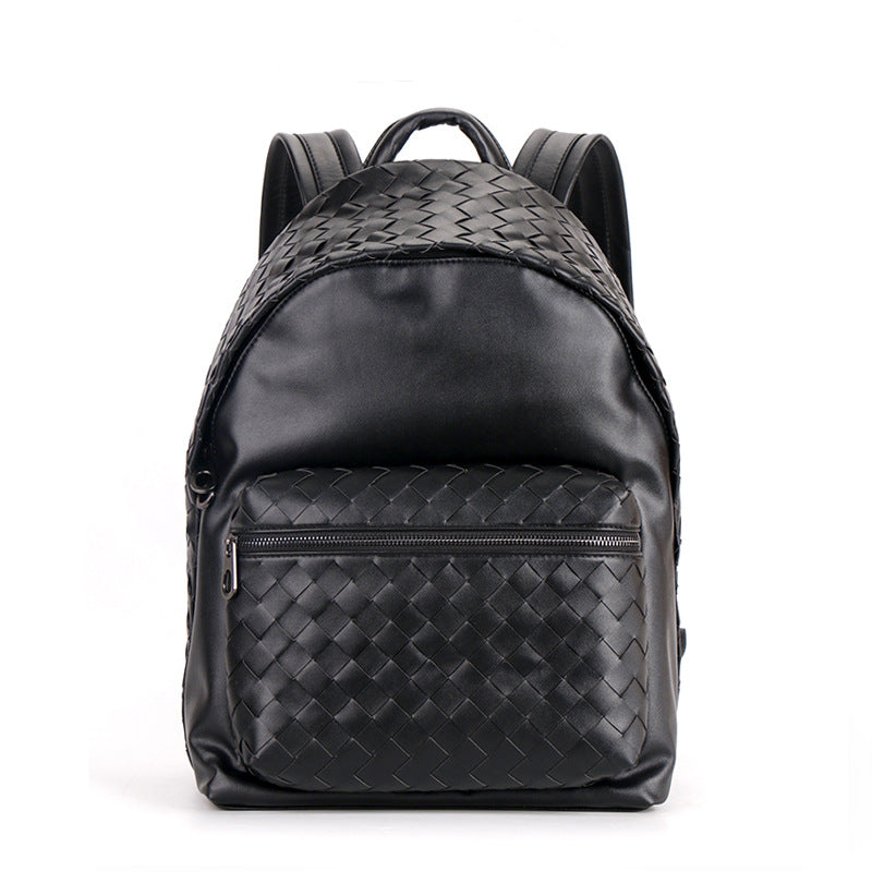 Men&#39;s New Woven Backpack Large-capacity School Bag