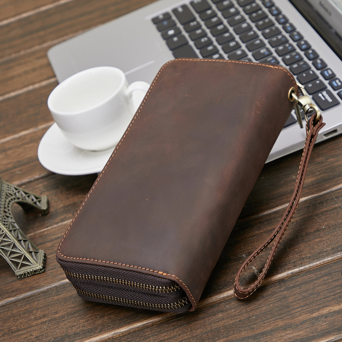 Men&#39;s Wallet Genuine Leather Fashion Retro Long Wallet