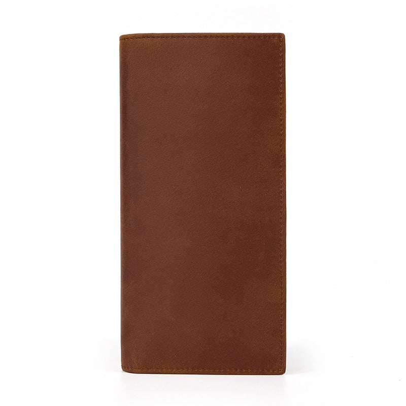 Off Crazy Horse Leather Men&#39;s Vintage Leather Wallet