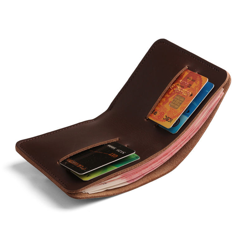Men&#39;s Short Two-layer Leather Wallet