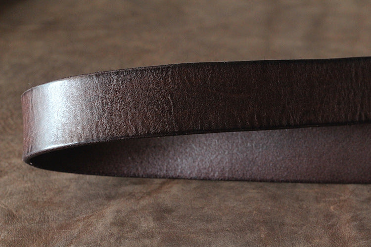 First Layer Cowhide Handmade Belt Men&#39;s Pin Buckle Belt