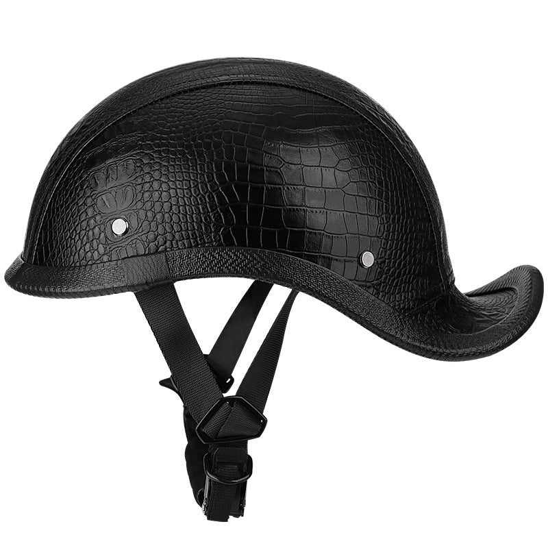 Standard PU Leather Retro Helmet