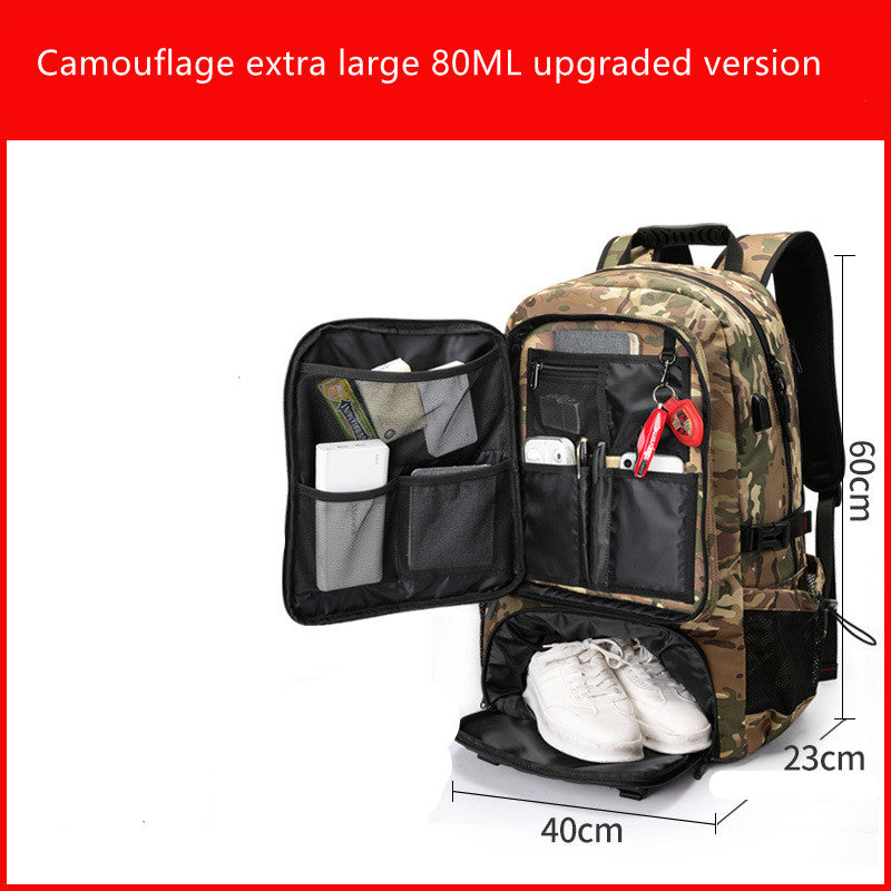 Extra Large Travel Bag Men&#39;s Outdoor Mountaineering Leisure Super Large Capacity Travel Shoulders