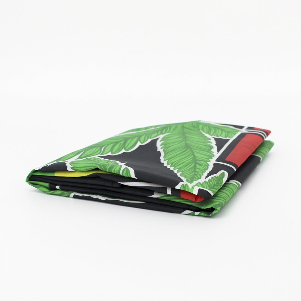 Rectangular Green Leaf Character Blunt Flag