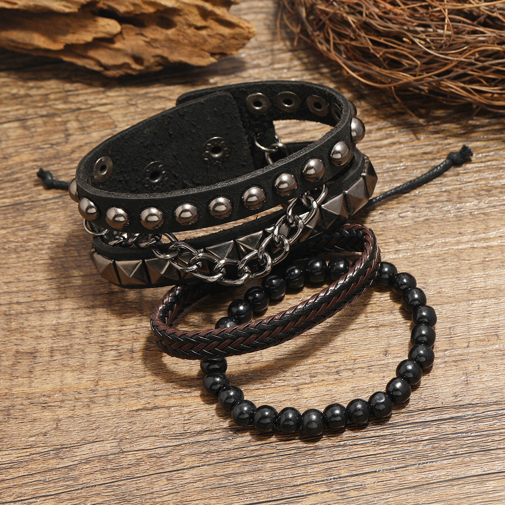 Vintage Braided Cowhide Suit Bracelet Trend