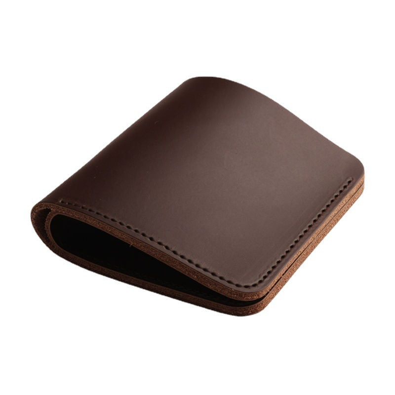 Men&#39;s Short Two-layer Leather Wallet