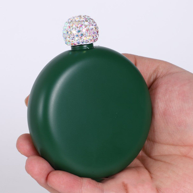 Portable Small Wine Bottle 304 Stainless Steel Full Drill Mini