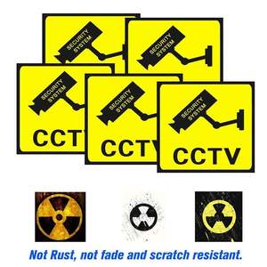 Monitor Warning Sticker Camera Sticker Sign