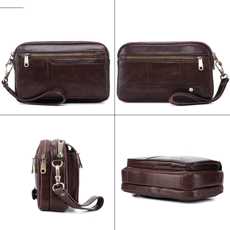 Leather Clutch Men&#39;s Envelope Bag Clutch Bag Men&#39;s Bag Clutch Large Capacity