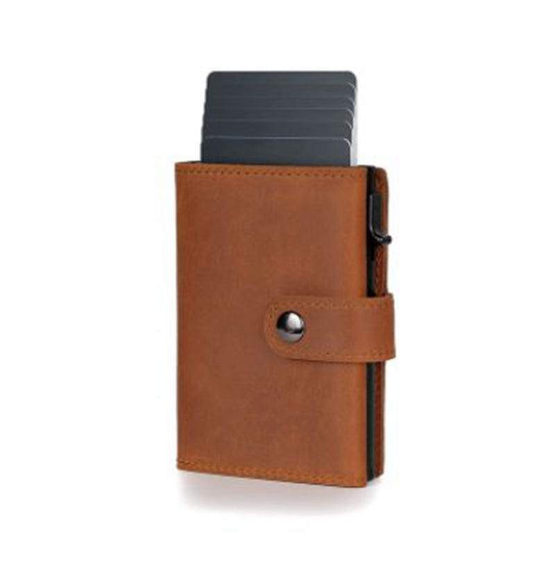 Automatic Bullet Card Aluminum Alloy Anti-magnetic Card Holder