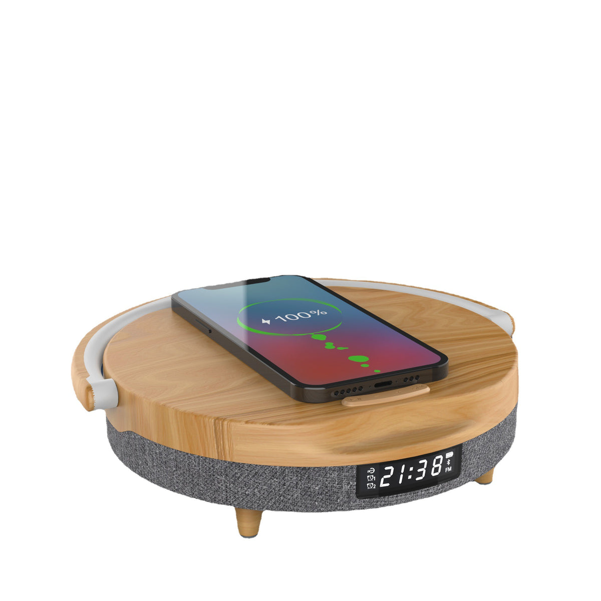 Bluetooth Speaker LED Wireless Charging Alarm Clock Multi-function