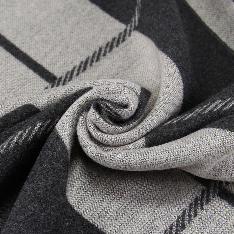 Men&#39;s Fashion Simple Warm Plaid Scarf