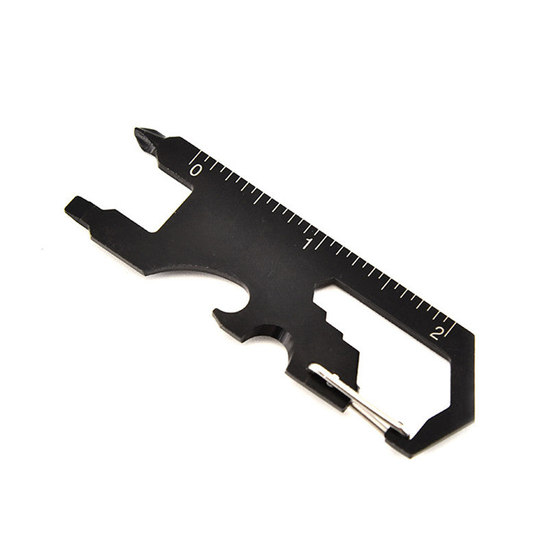 Multi-function Tool Cassette Nail Remover Keychain Screwdriver Measuring Ruler