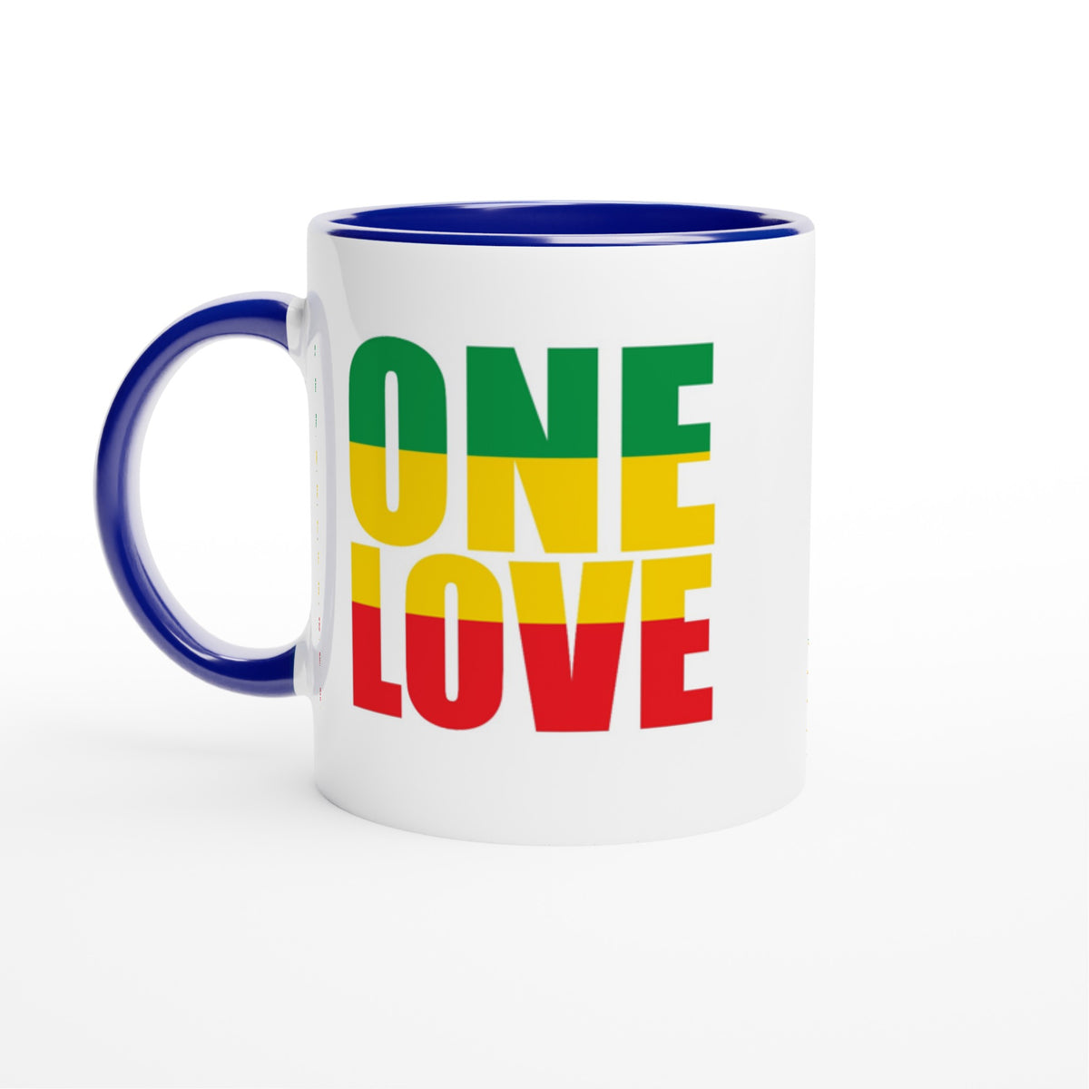 White 11oz Ceramic Mug with Color Inside