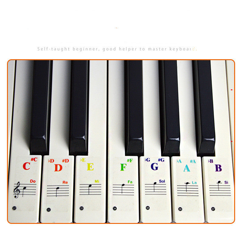New Piano Transparent Sticker Music Score