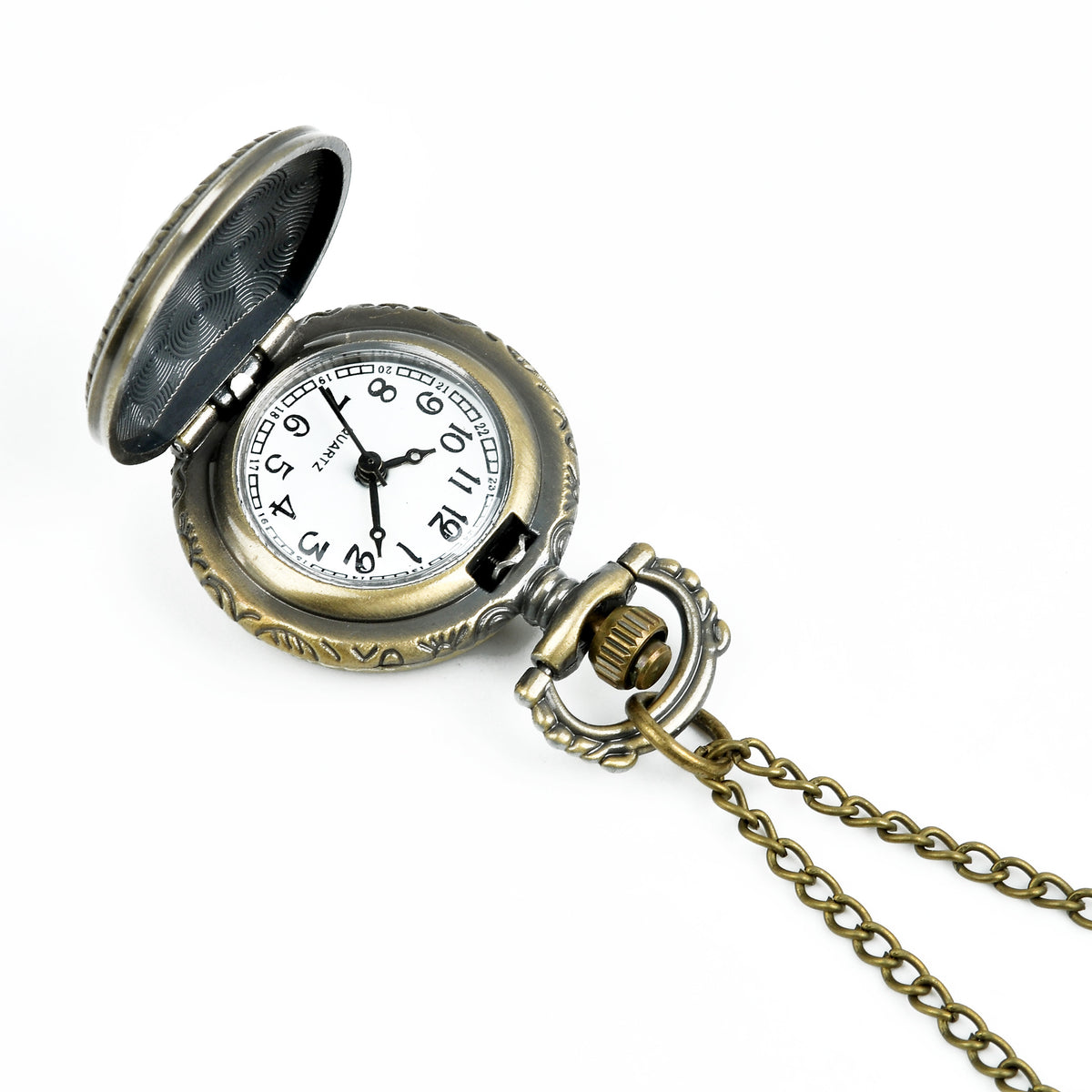 Small Bronze Rose Pocket Watch