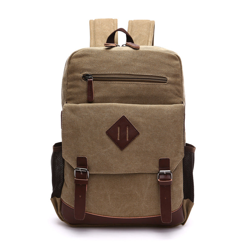 Men&#39;s Laptop Backpack Wash Canvas Solid Color