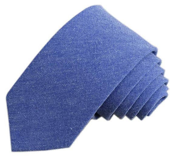 6cm Solid Color Cotton And Linen Men&#39;s Casual Narrow Tie