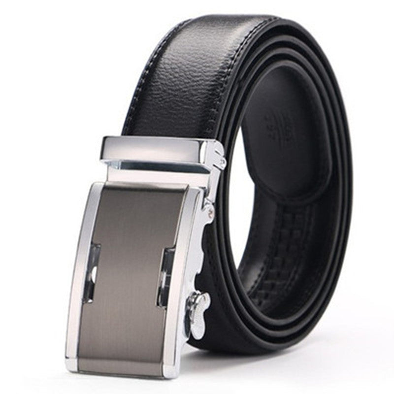 High-end Business Men&#39;s Belt Two-layer Cowhide