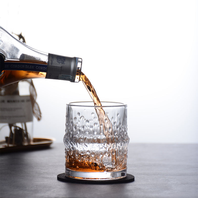 Creative Japanese Whiskey Hammered Wine Glass