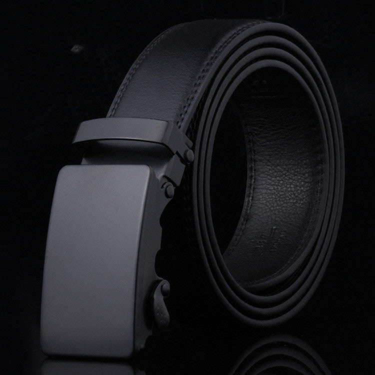Black Sliding Buckle Men&#39;s Belt