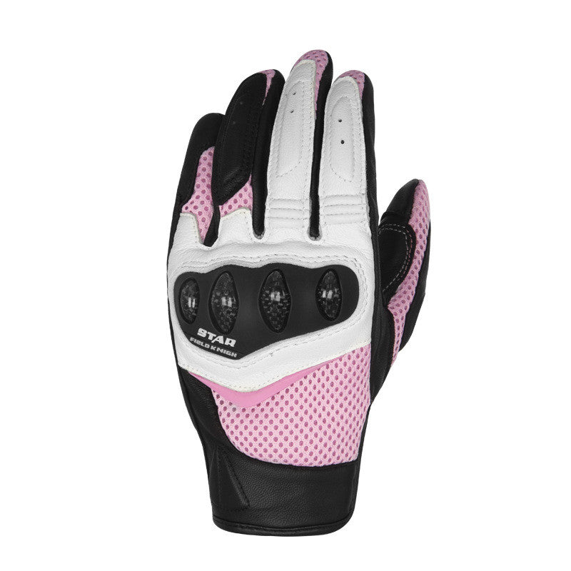 Cycling Carbon Fiber Protective Goatskin Gloves