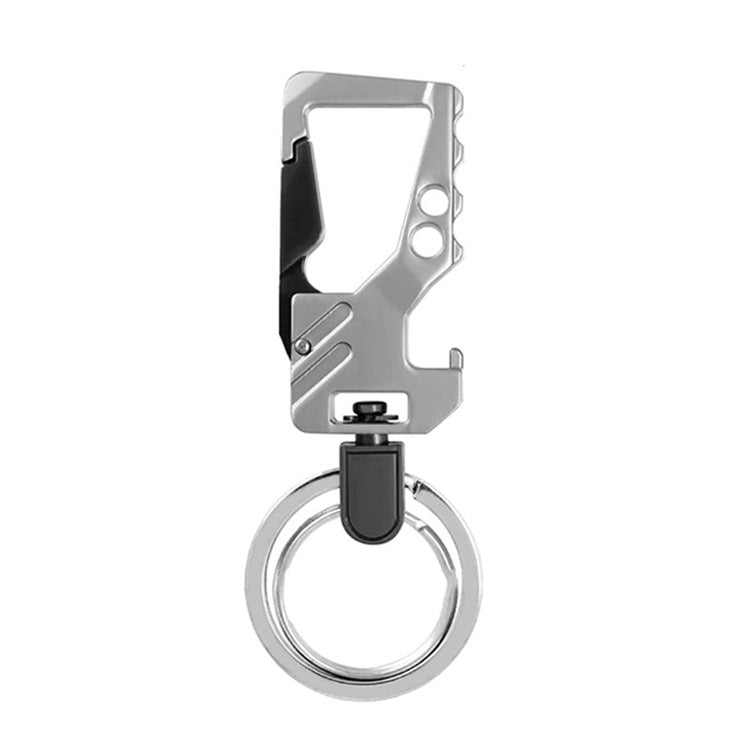 Metal Gun Gray High-grade Multifunctional Bottle Opener Key Ring