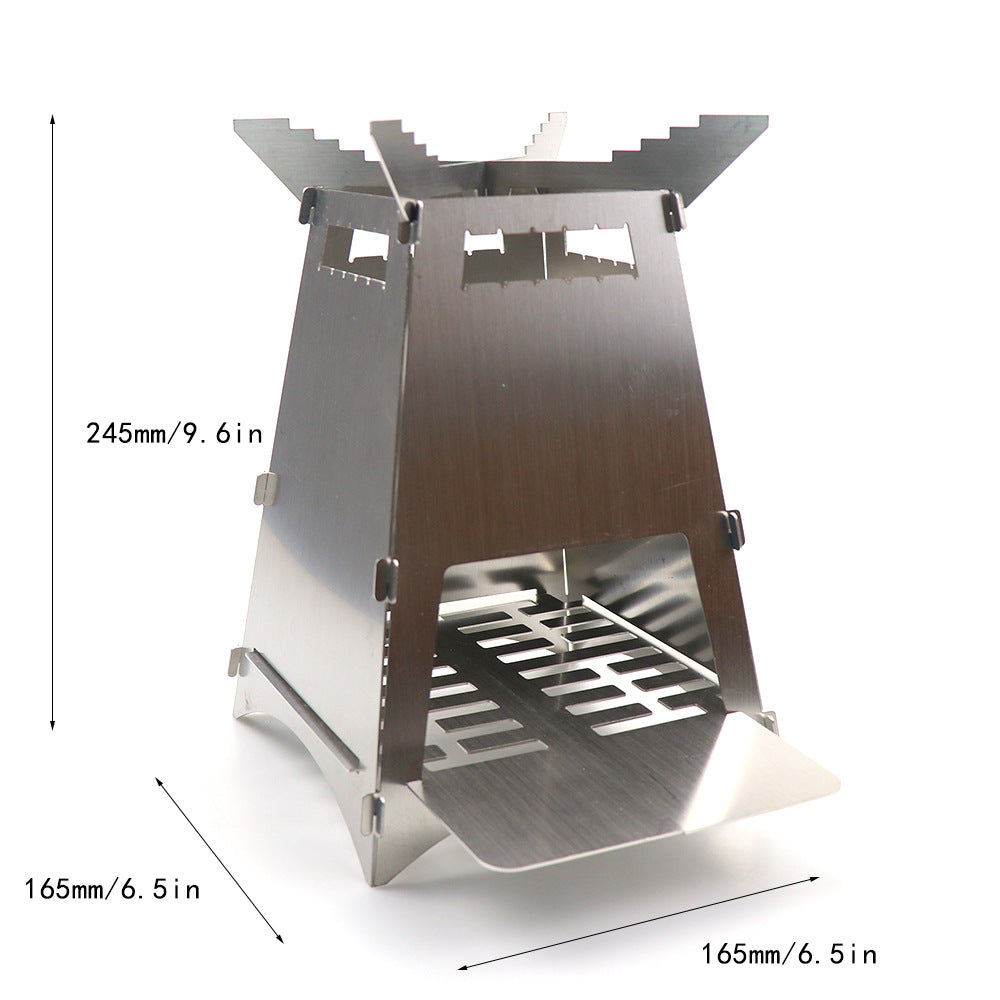 Outdoor Foldable Stainless Steel Wood Stove