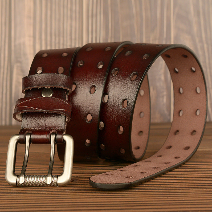 Men&#39;s Double Pin Buckle Casual Belt