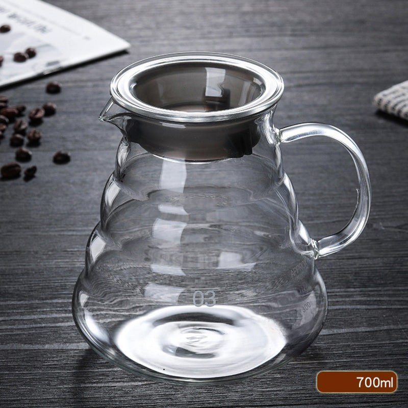 High Borosilicate Glass Cloud Coffee Pot Filter Cup