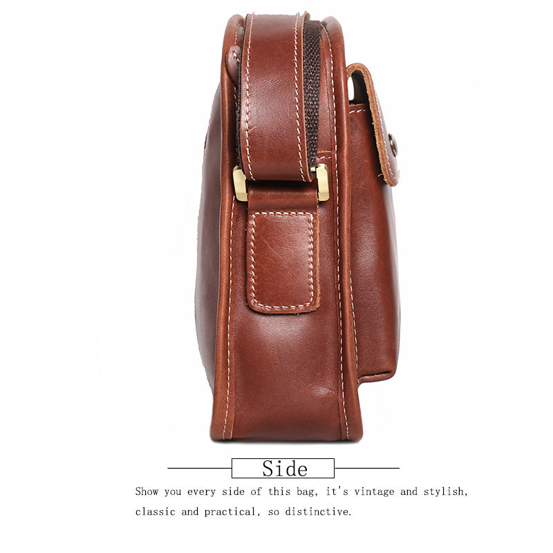 Men&#39;s Real-leather Bag Cowhide Casual Simple Shoulder