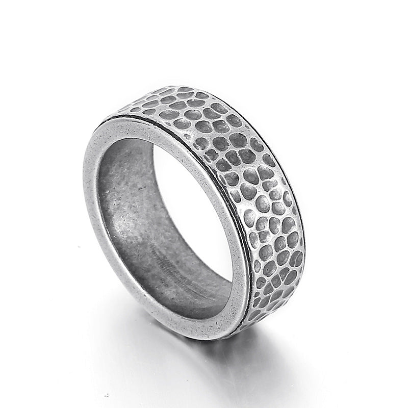 Trendy Unique Punk Vintage Hammered Ring