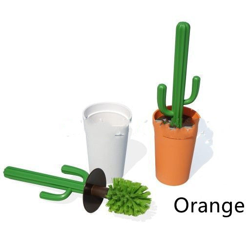 Plastic Cactus Toilet Brush Cactus Wastebasket