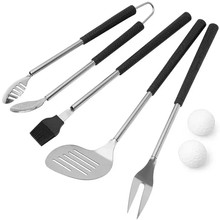 Cute 7 Piece Golf Bbq Tools Gift Set - Fathers Day Golf Club
