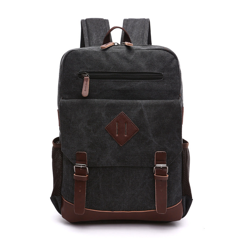 Men&#39;s Laptop Backpack Wash Canvas Solid Color