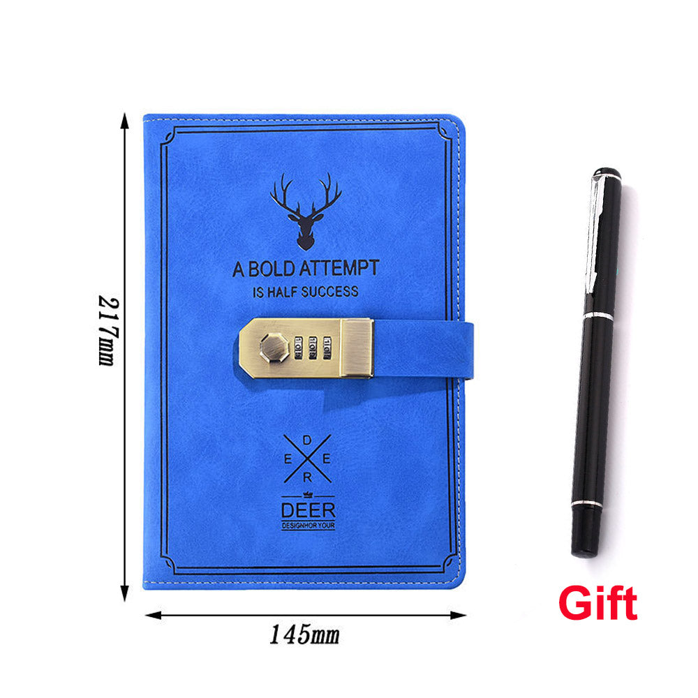 Password Book Diary Girl Secret Simple Student With Lock Notebook Literary Exquisite Girl