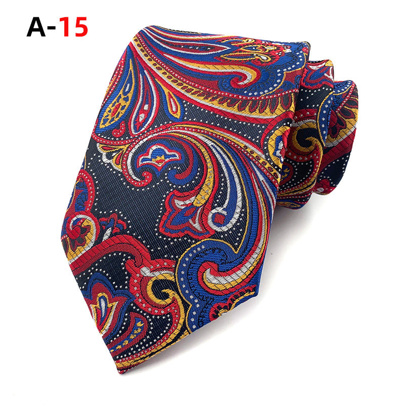 European And American Paisley Polyester Jacquard Men&#39;s Tie
